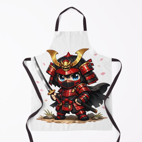 Item preview, cute chibi samurai warrior with katana designed and sold by SakuraVibes.