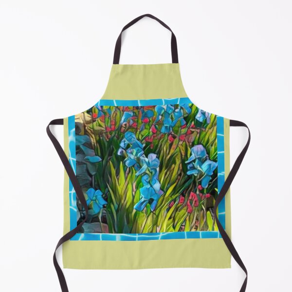 Item preview, Blue Irises with Blue Border designed and sold by oh-bi-me.