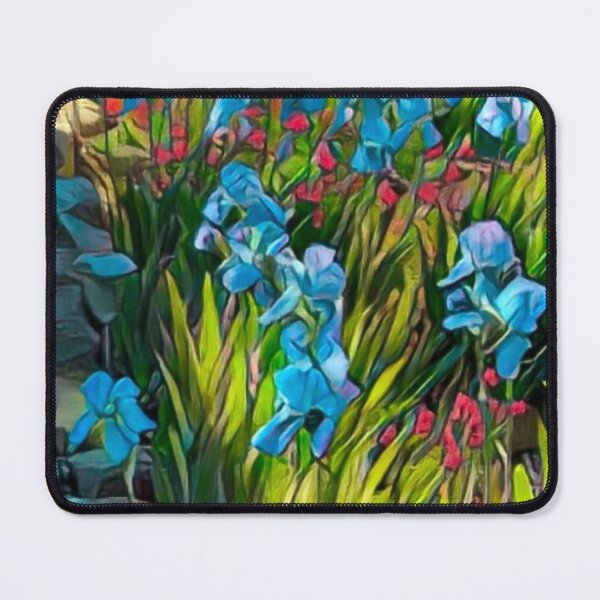 Item preview, Blue Irises with Blue Border designed and sold by oh-bi-me.
