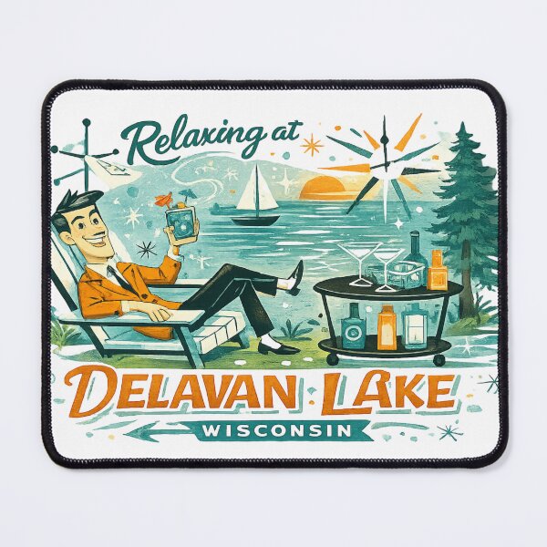 Item preview, Relaxing at Delavan Lake Wisconsin designed and sold by CrazyGirlllc.
