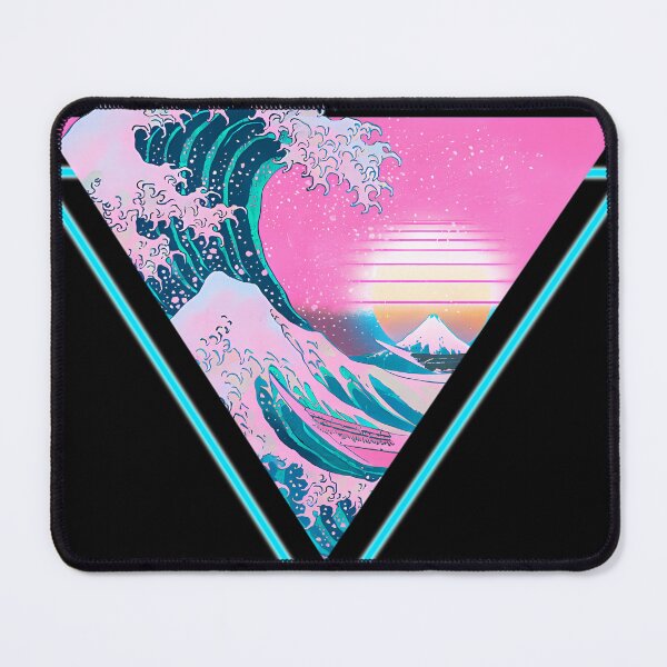 Item preview, Vaporwave Aesthetic Great Wave Retro Triangle designed and sold by StephaneCheval.