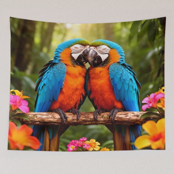 Item preview, Macaw Parrots in Love designed and sold by Lava Tigers Art.
