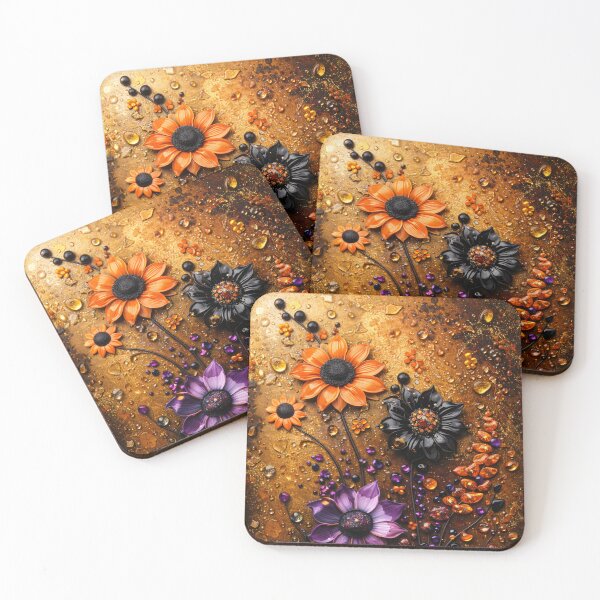 Item preview, Amber Bloom Mosaic designed and sold by Kaleidoscope Print.