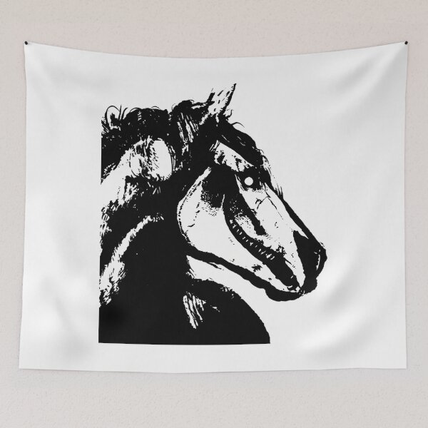 Item preview, Spooky Zombie Horse Illustration designed and sold by kbqnnxyejt32.