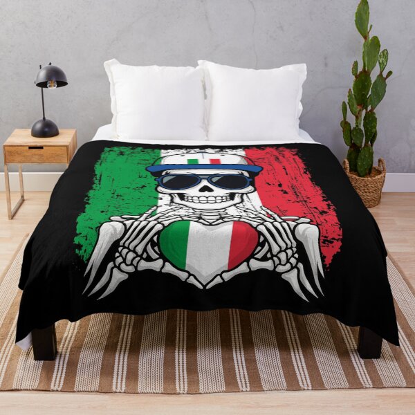 Item preview, Italian Pride Skeleton Art - Italy Football & Forza Azzurri Tee designed and sold by Colorful Designs.