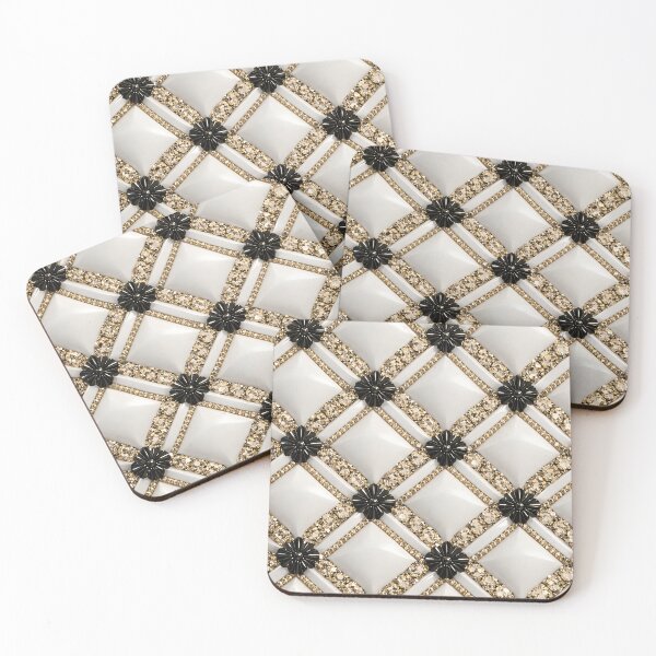 Item preview, Pearl & Gold Lattice designed and sold by Kaleidoscope Print.