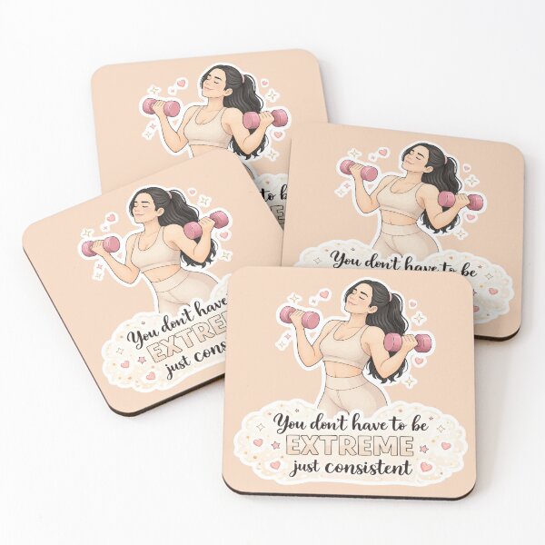 Item preview, Consistent instead of extreme fitness motivation quote designed and sold by Annika Shurafa.