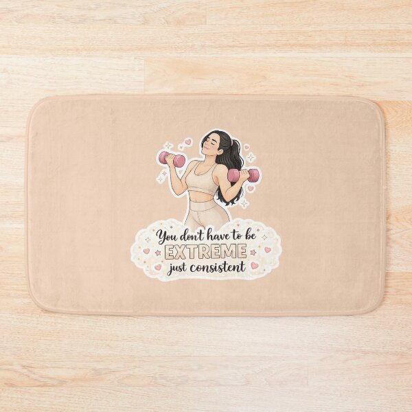 Item preview, Consistent instead of extreme fitness motivation quote designed and sold by Annika Shurafa.