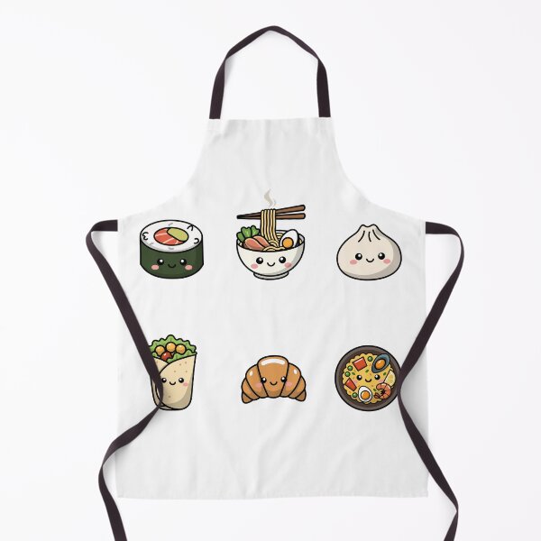 Item preview, Cute Kawaii Food Icons Set - Smiling Sushi, Ramen, Dumpling & More designed and sold by RyanBelandres.