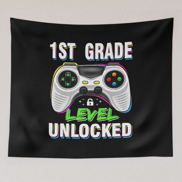 Item preview, 1ST GRADE LEVEL UNLOCKED Gamer Milestone Graphic Design designed and sold by FGTV2021.