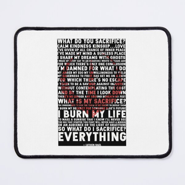 Item preview, What Do You Sacrifice I Burn My life Everything Andor Quotes designed and sold by AuTech.