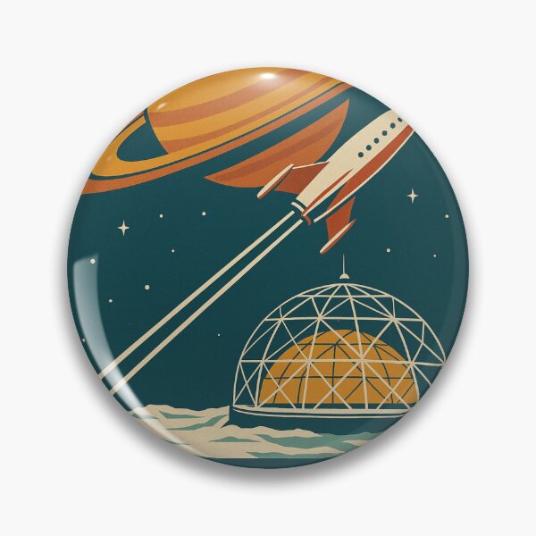 Item preview, Retro Future Space Dome Hotel - Vintage Galactic Travel Poster designed and sold by TSE DESIGN.