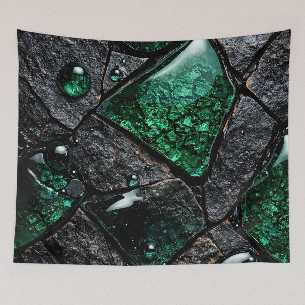 Item preview, Emerald Glass Stone designed and sold by Kaleidoscope Print.