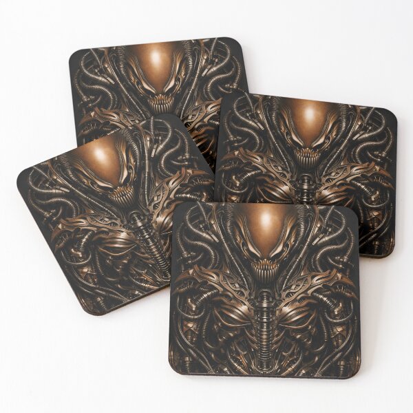 Item preview, Bronze Biomech Alien designed and sold by Kaleidoscope Print.