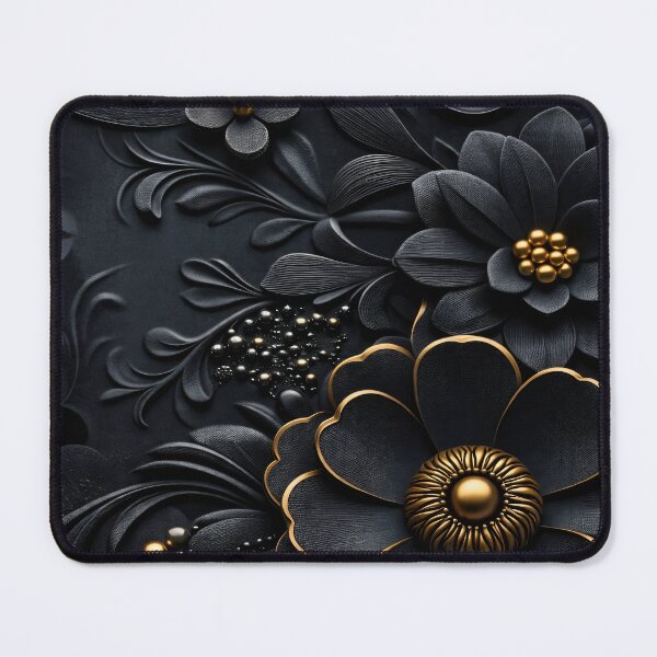 Item preview, Noir Gold Blossom designed and sold by Kaleidoscope Print.