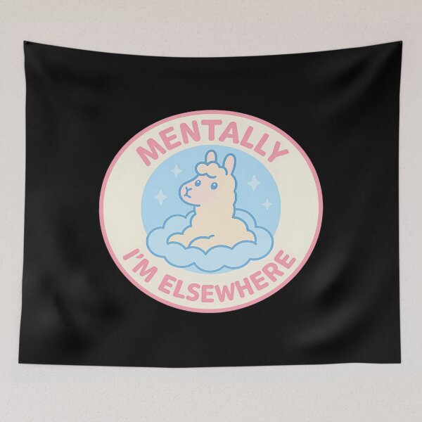 Item preview, Mentally I Am Elsewhere Llama Unicorn designed and sold by kbqnnxyejt32.