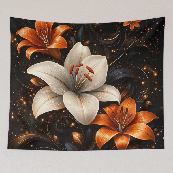 Item preview, Midnight Lily Glow designed and sold by Kaleidoscope Print.
