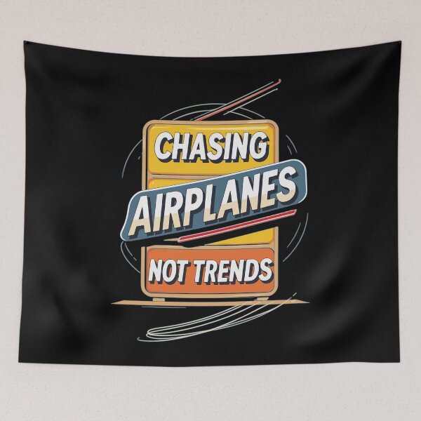Item preview, Chasing Airplanes Not Trends | Vintage Avgeek Plane Spotting designed and sold by philippo artworks.