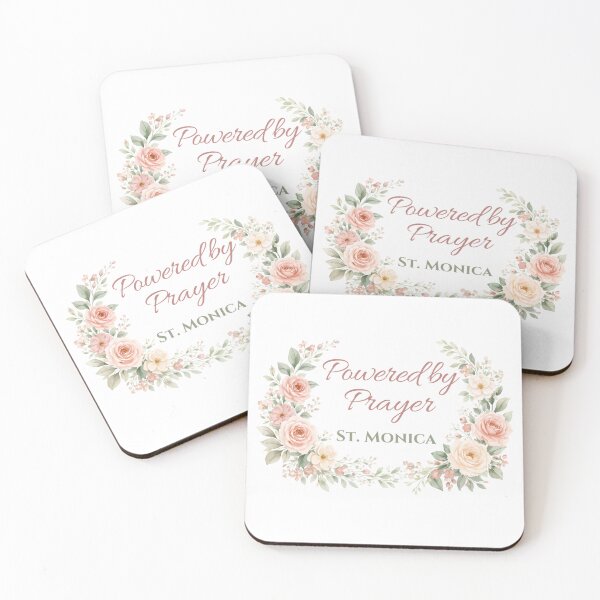 Item preview, Powered by Prayer St. Monica Catholic Saint designed and sold by All I Need Designs.