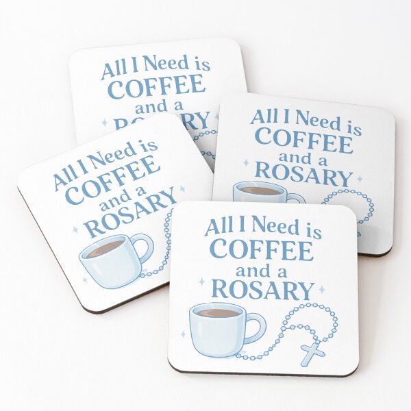Artikelvorschau, Alles, was ich brauche, ist Kaffee und ein Rosenkranz. entworfen und verkauft von All I Need Designs.
