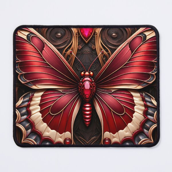 Item preview, Ruby Art Nouveau Butterfly designed and sold by Kaleidoscope Print.
