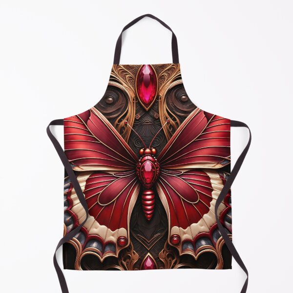 Item preview, Ruby Art Nouveau Butterfly designed and sold by Kaleidoscope Print.