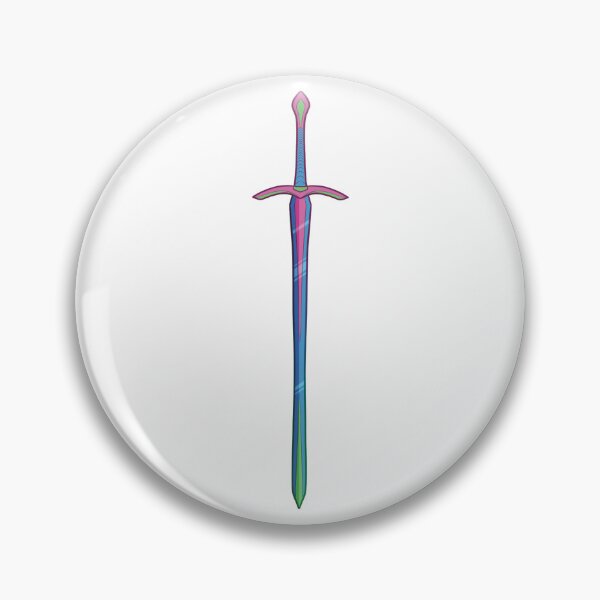 Item preview, Polysexual Pride Sword - LGBTQ Fantasy Sword Art designed and sold by EnchantedRoll.