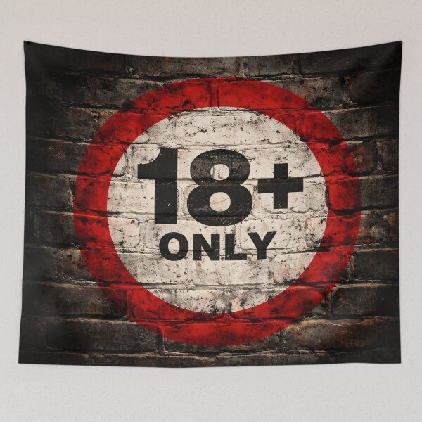 Item preview, 18+ Only Wall Sign designed and sold by Kaleidoscope Print.