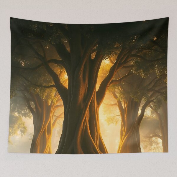 Item preview, Orange Glow Forest Landscape designed and sold by Sachie's Studio.