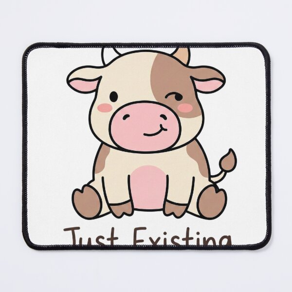 Item preview, Cute cartoon cow winking and sitting with a smile, conveying a relaxed mood designed and sold by rajeshbac.