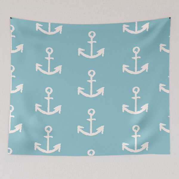 Item preview, Anchors - teal blue designed and sold by PeppermintCreek.