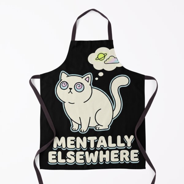 Item preview, Whimsical cat with swirly eyes and a thought bubble filled with space and clouds designed and sold by rajeshbac.