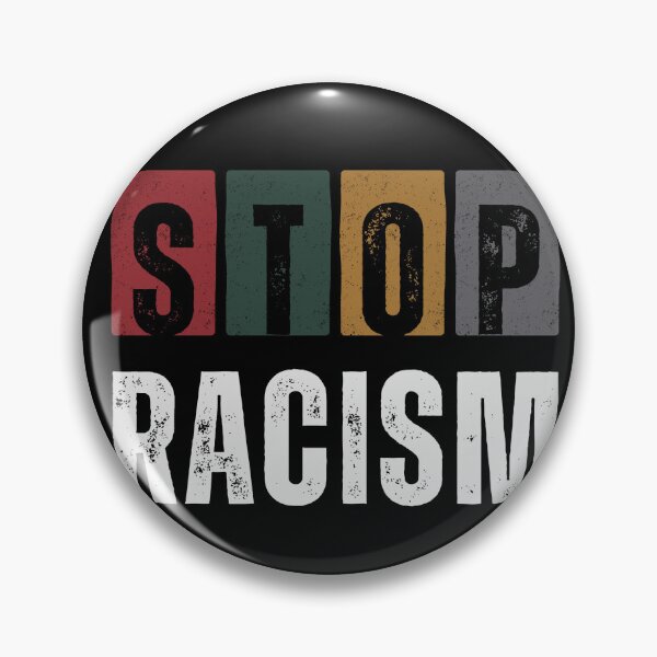 Item preview, Stop Racism Retro Typography Statement Design designed and sold by ConfuseLab Alt.