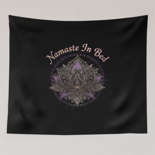 Item preview, NAMASTE IN BED funny Yoga Lotus Mandala - Lazy Day Meditation Humor designed and sold by Jt41.