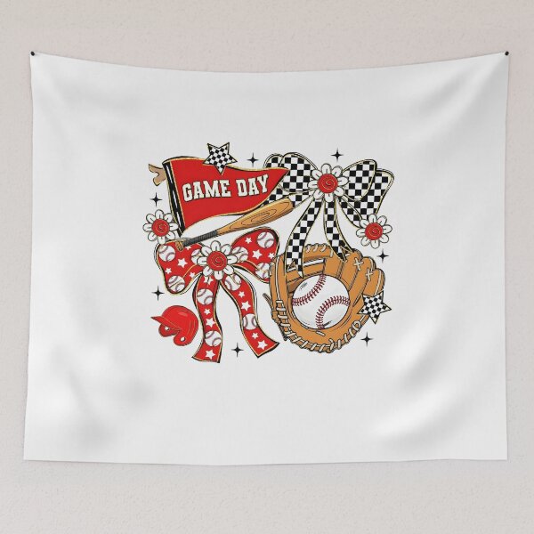 Item preview, Coquette Gameday Baseball Bow designed and sold by Nemethadrian.