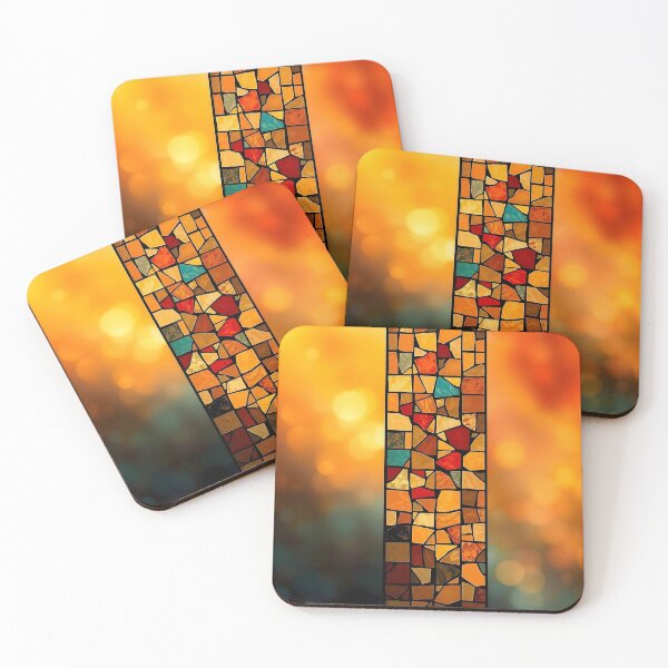 Item preview, Orange Bokeh Stained Glass designed and sold by Sachie's Studio.