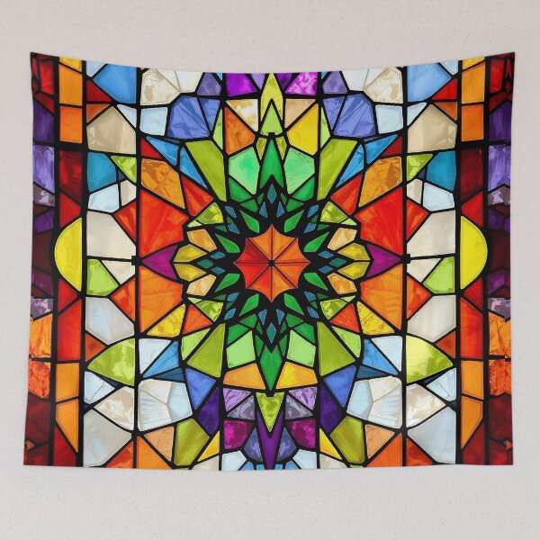 Item preview, Green Rosette Stained Glass designed and sold by Sachie's Studio.