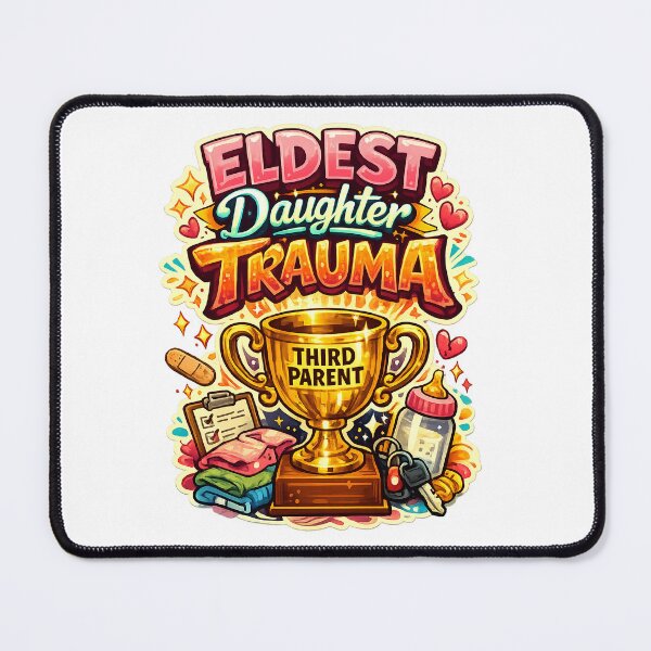 Item preview, Eldest Daughter Trauma – Third Parent Trophy Humor Design designed and sold by StrayaDesign.