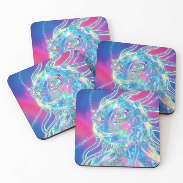 Item preview, Dreamy Iridescent Crystal Alien with Rainbow Sparkles designed and sold by maboroshilab.