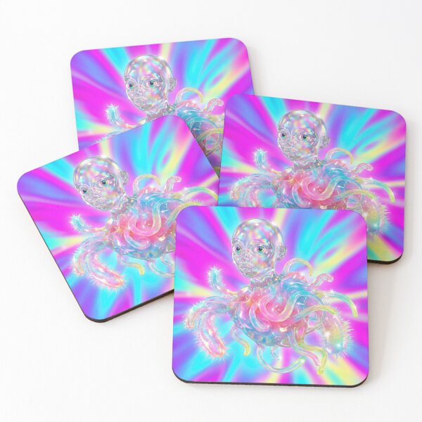 Item preview, Dreamy Pastel Holographic Octopus Creature designed and sold by maboroshilab.