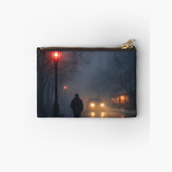 Item preview, Red Streetlight in the Fog designed and sold by PixelVibe782.