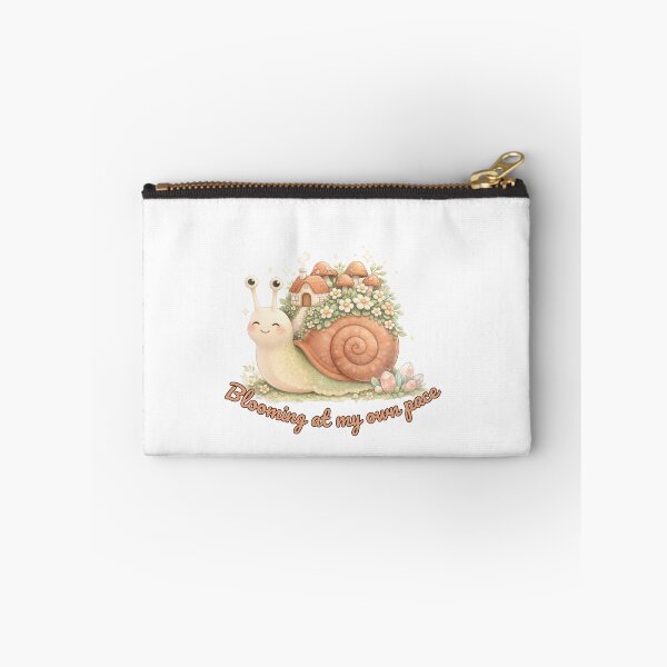 Item preview, Blooming At My Own Pace ? Cottagecore Snail Affirmation Sticker designed and sold by PromptCoreNexus.