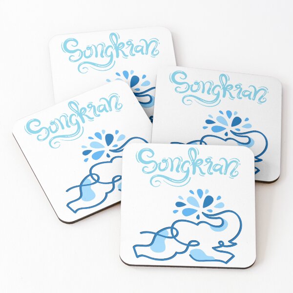 Item preview, Songkran Elephant Splash – Thai Water Festival Line Art designed and sold by CHANCHANAI.