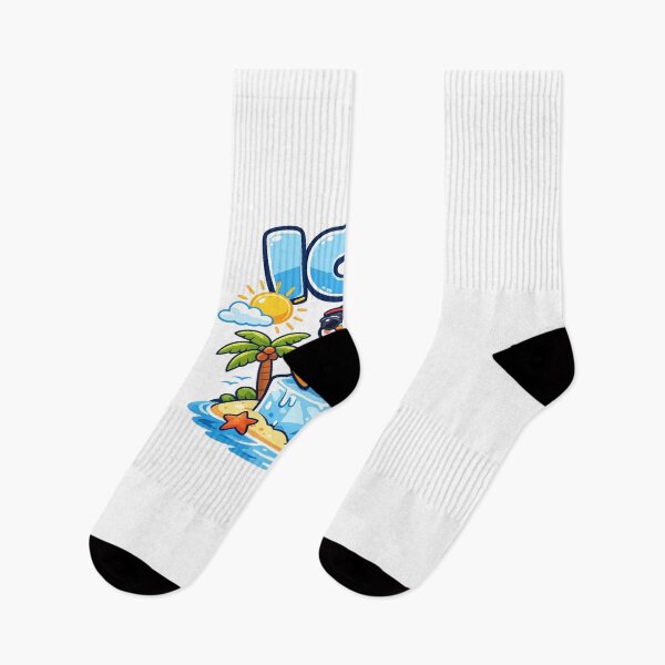 Item preview, Cute Summer Penguin on Ice – Chill Vibes Cartoon Design designed and sold by JordanInk Studio.
