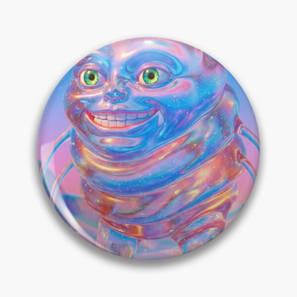 Item preview, Kawaii Iridescent Smiling Creature in Dreamy Pastel World designed and sold by maboroshilab.