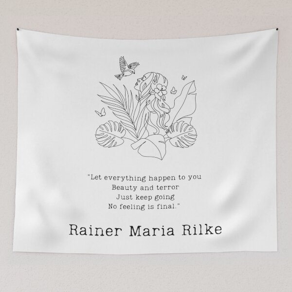 Item preview, No Feeling Is Final Rilke Quote designed and sold by dxfbpjfqj69.