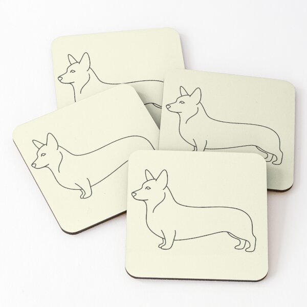 Item preview, Minimalist Corgi Line Art - Pembroke Welsh Corgi Heritage Magnet designed and sold by tineldesign.