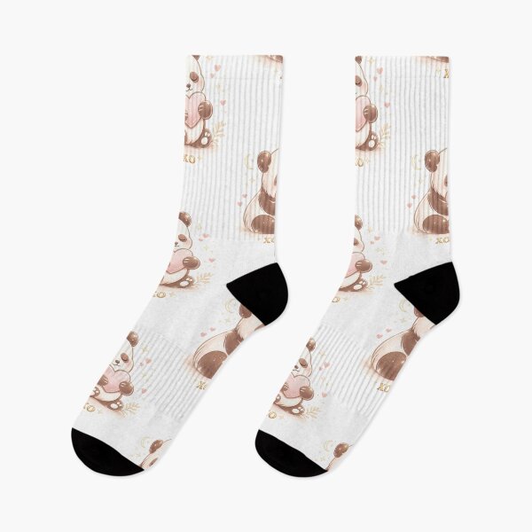 Item preview, Glossy Panda Love – Soft Pink Valentine “xoxo” designed and sold by SustainMyVibe.