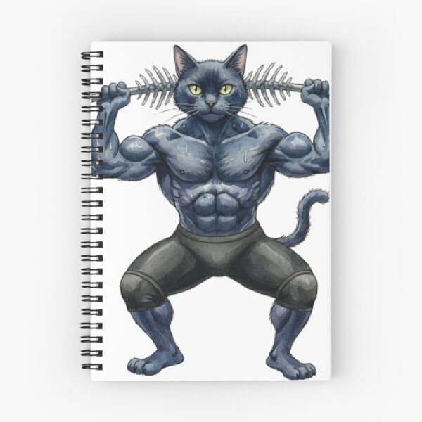 Item preview, Watercolor Black Cat Working Out - Cute Fitness Illustration designed and sold by vekotpu.