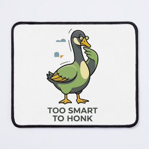 Item preview, Too Smart To Honk - Intelligent Goose with Glasses designed and sold by AliveStyle.